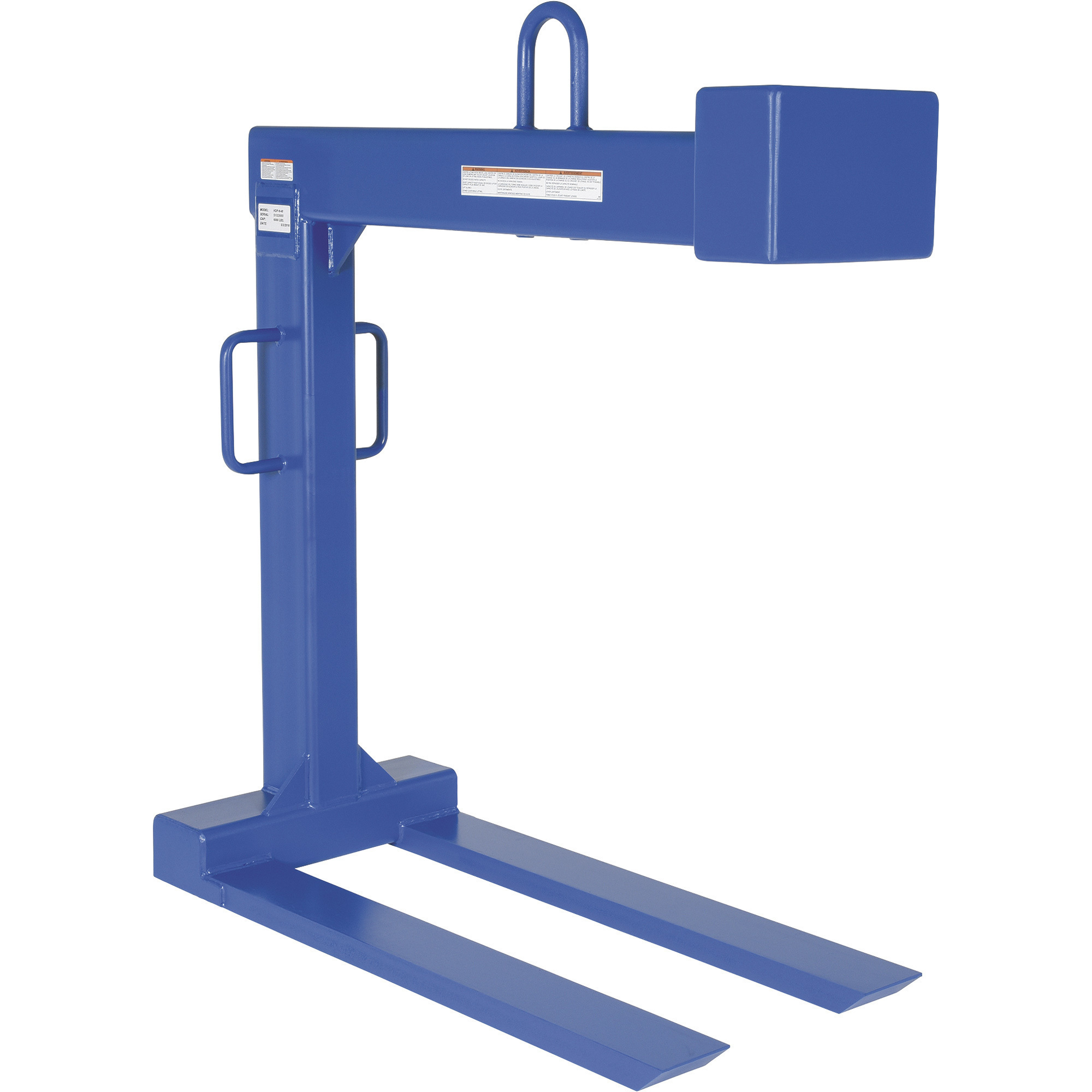 Vestil Steel Pallet Lifter, 48in. Fork, 6000-Lb. Capacity, Blue, Model# HDP-6-48